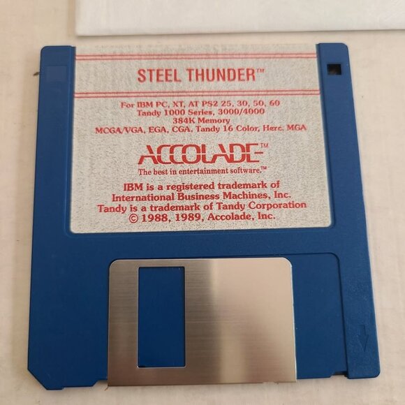 Steel Thunder Tank Simulation Accolade 1989 Big Box (PC 5 1/4” Floppy & 3.5) - Picture 8 of 10